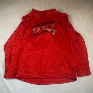 NFL TEAM APPAREL New England Patriots Red Mens Medium Hoodie Sweathsirt